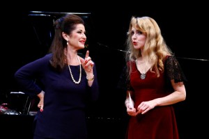 MASTER CLASS by McNally ; Stephanie Beacham as Maria Callas Robyn North as Sophie ; Pamela Hay as Sharon ; Christopher Jacobsen as Tony ; David Harvey as Manny ; Robert Dowton as Stagehand ; Written by Terrence McNally ; Directed by Jonathan Church ; Designed by Ruari Murchison ; Musical Direction by David Harvey ; Lighting Designer Tim Mitchell ; at Theatre Royal, Bath, UK ; November 2010 ; Credit: Nobby Clark / ArenPAL ; www.arenapal.com